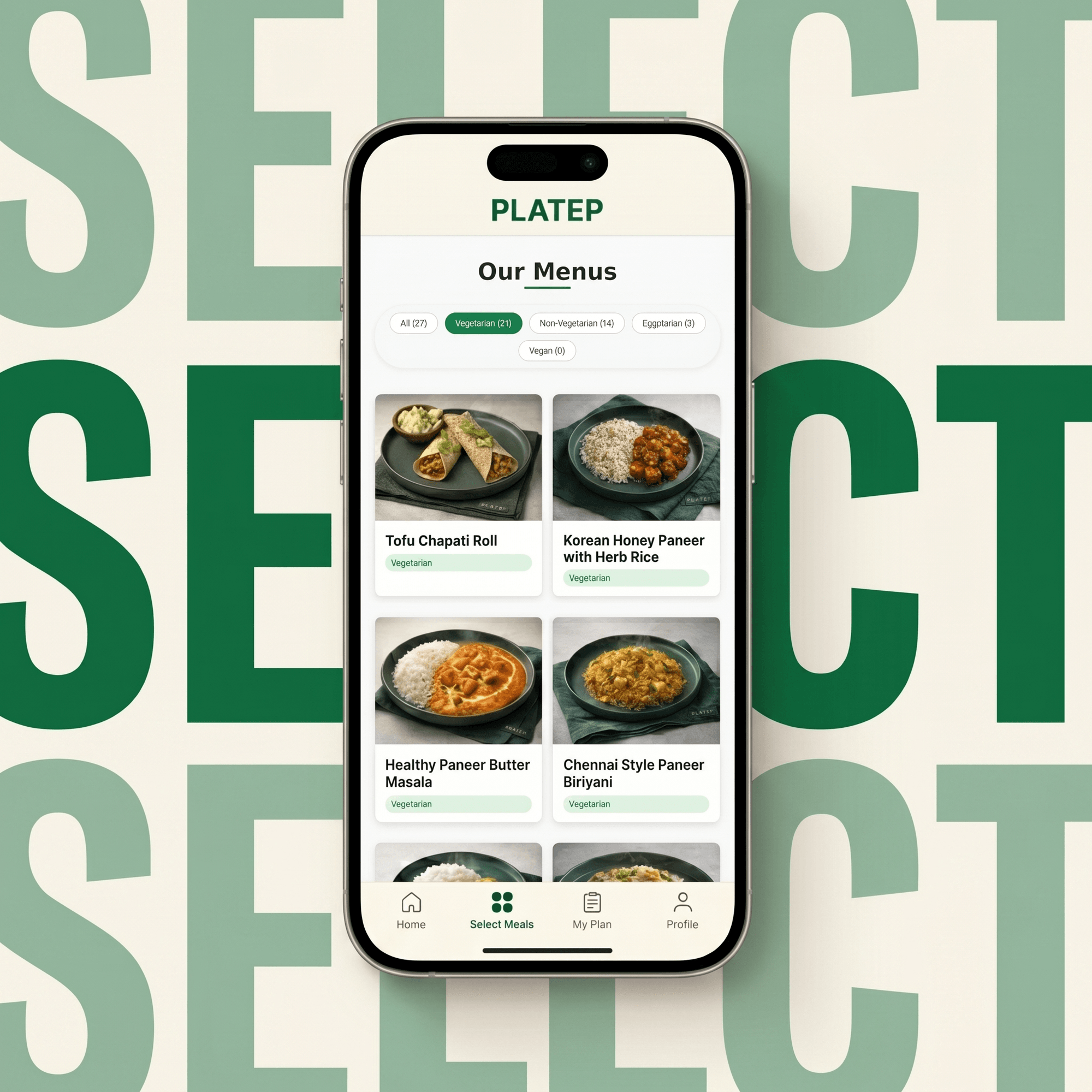 Select your meals